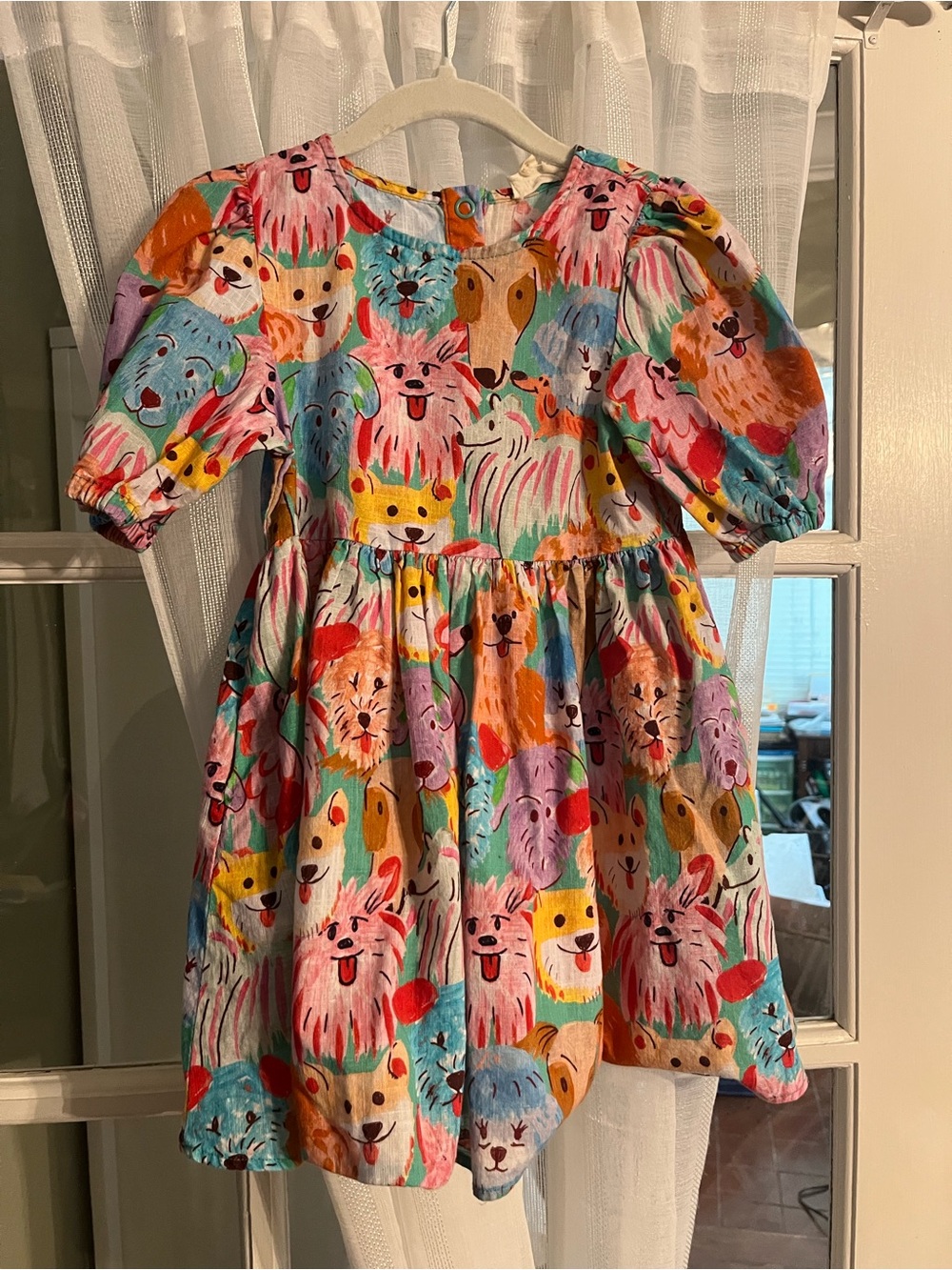 Princess Highway Girls' Happy Puppy Print Dress